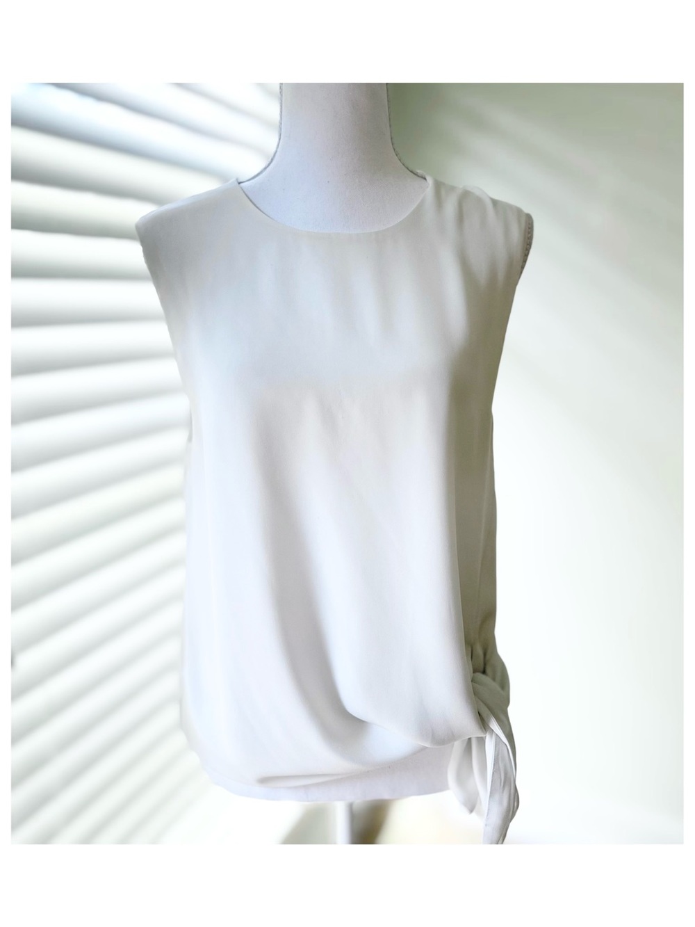 Babaton Ivory Tie-Hem Sleeveless Camisole